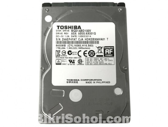 Toshiba Genuine 1TB Sata Laptop Hard Disk